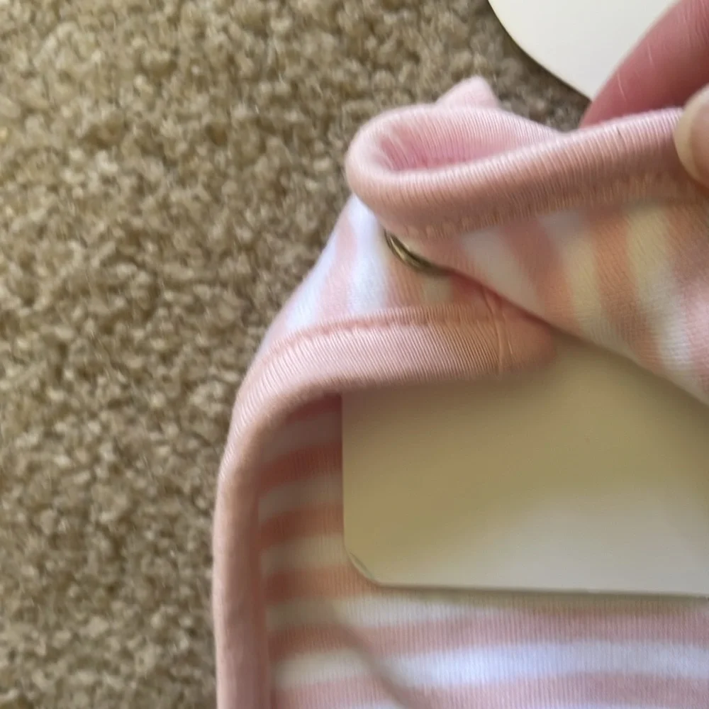 Buc-ee’s Newborn Pink & White Striped Bib